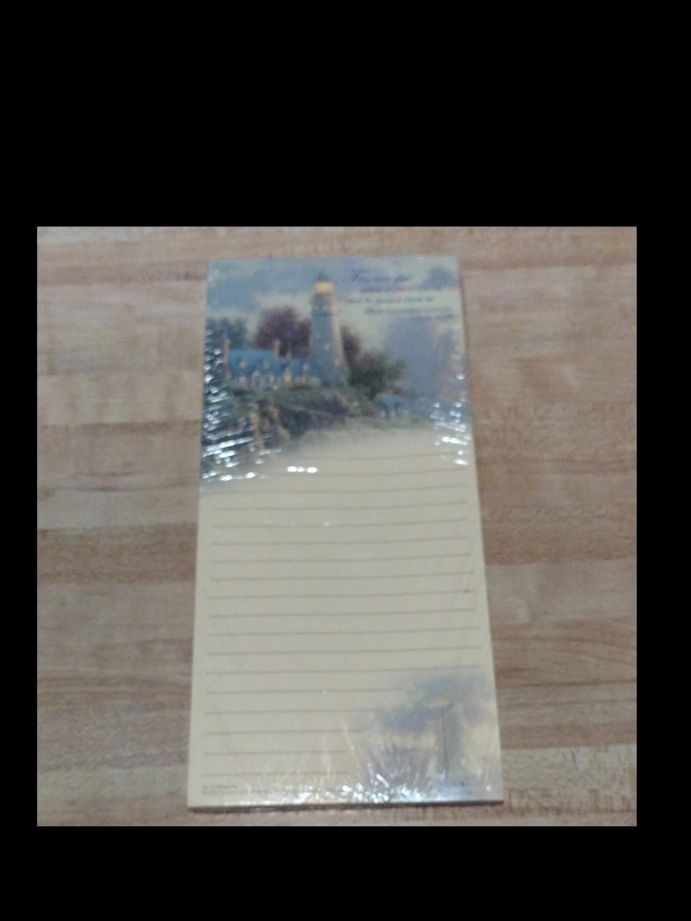 Thomas Kinkade painter of light Sea of Tranquility Magnetic Note Pad Lighthouse